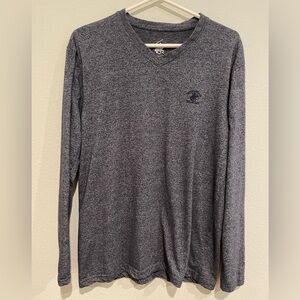 Navy Beverly Hills Polo Club long sleeve V neck tee shirt. Size M